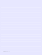 Printable Lined Paper - Light Blue - Wide White Lines