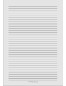 Printable Lined Paper - Light Gray - Narrow Black Lines - A4