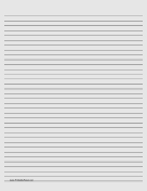 Printable Lined Paper - Light Gray - Medium Black Lines