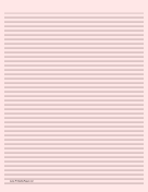 Printable Lined Paper - Light Red - Narrow Black Lines