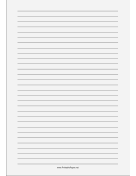 Printable Lined Paper - Pale Gray - Wide Black Lines - A4