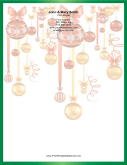 Colorful Ornaments Green Border stationery design