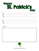 Colorful St Patricks Day Fax Cover fax cover sheet