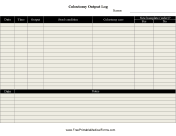 Colostomy Output Log