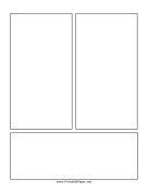 Printable Comic Page With Vertical Bars