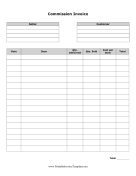 Commission Invoice Template