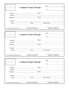 Company Property Receipt