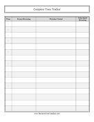 Computer Time Tracker