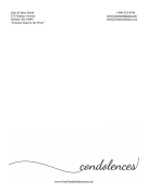 Condolences Stationery Simple stationery design