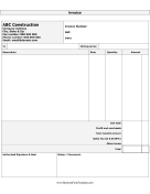 Construction Invoice