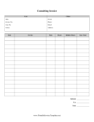 Consulting Invoice Template