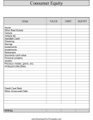 Consumer Equity Form