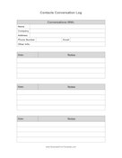 Contacts Conversation Log
