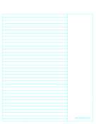 Printable Cornell Annotation Ruled Paper Right