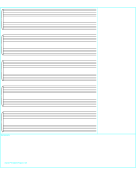 Printable Cornell Note Paper with Musical Staff