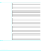 Printable Cornell Note Paper with Musical Staff