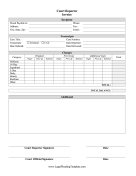 Court Reporter Invoice