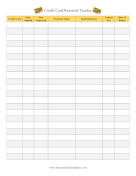 Credit Card Rewards Tracker