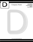 D Monogram Letterhead