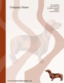 Dachshund stationery design