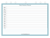 Daily Business Planner