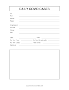 Daily Covid Cases fax cover sheet