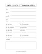 Daily Facility Covid Cases fax cover sheet