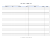 Daily Music Practice Log