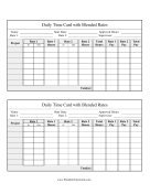 Daily Time Card 2 Blended Rates