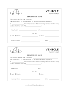 Dealership Car Deposit Receipt