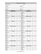 Printable Debate Score Sheet