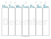 December Weekly Planner