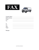 Delivery Van fax cover sheet