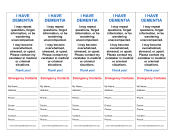 Dementia Wallet Card