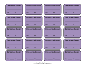 Deposition Exhibit Labels