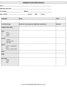 Detailed Daily Food Intake Record