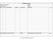 Diabetes Care Log For School