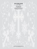 Different Sized Crosses Ornate Background stationery design