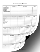 Divorce Inventory Worksheet