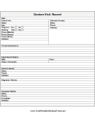 Doctor's Visit Record