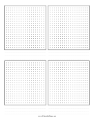 Printable Dot Grid 4-Up