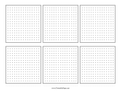 Printable Dot Grid 6-Up