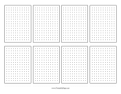 Printable Dot Grid 8-Up