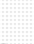 Printable Dot Paper with five dots per inch spacing on letter-sized paper