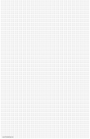 Printable Dot Paper with six dots per inch spacing on ledger-sized paper