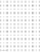 Printable Dot Paper with six dots per inch spacing on letter-sized paper