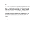 Double Payment Complaint Letter