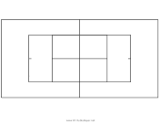 Printable Doubles Tennis Court Diagram