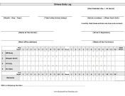 Drivers Daily Log