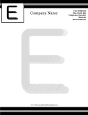 E Monogram Letterhead